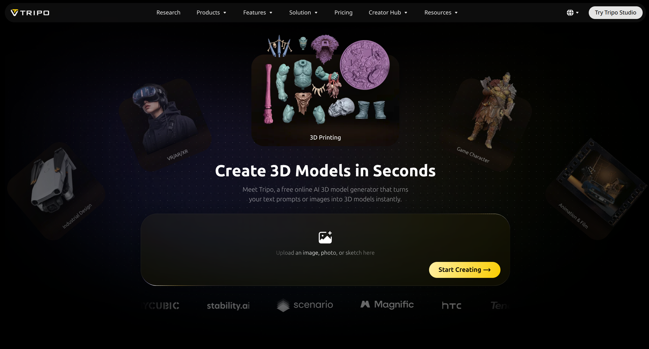 Tripo AI screenshot